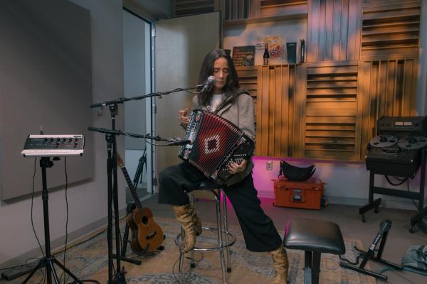 JULIETA VENEGAS ACCORDIAN PERFORMING OLEADA photoMattBlake